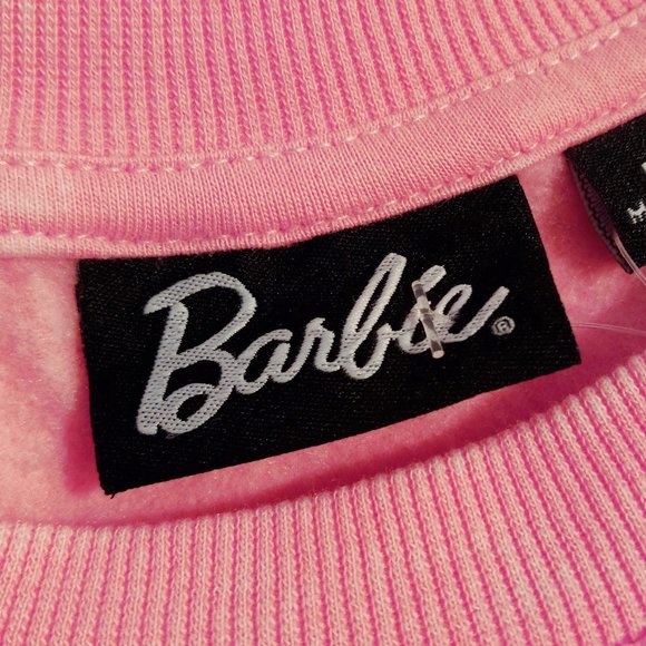NWT Barbie Hot Pink Glitter Graphic Sweatshirt - Picture 2 of 3